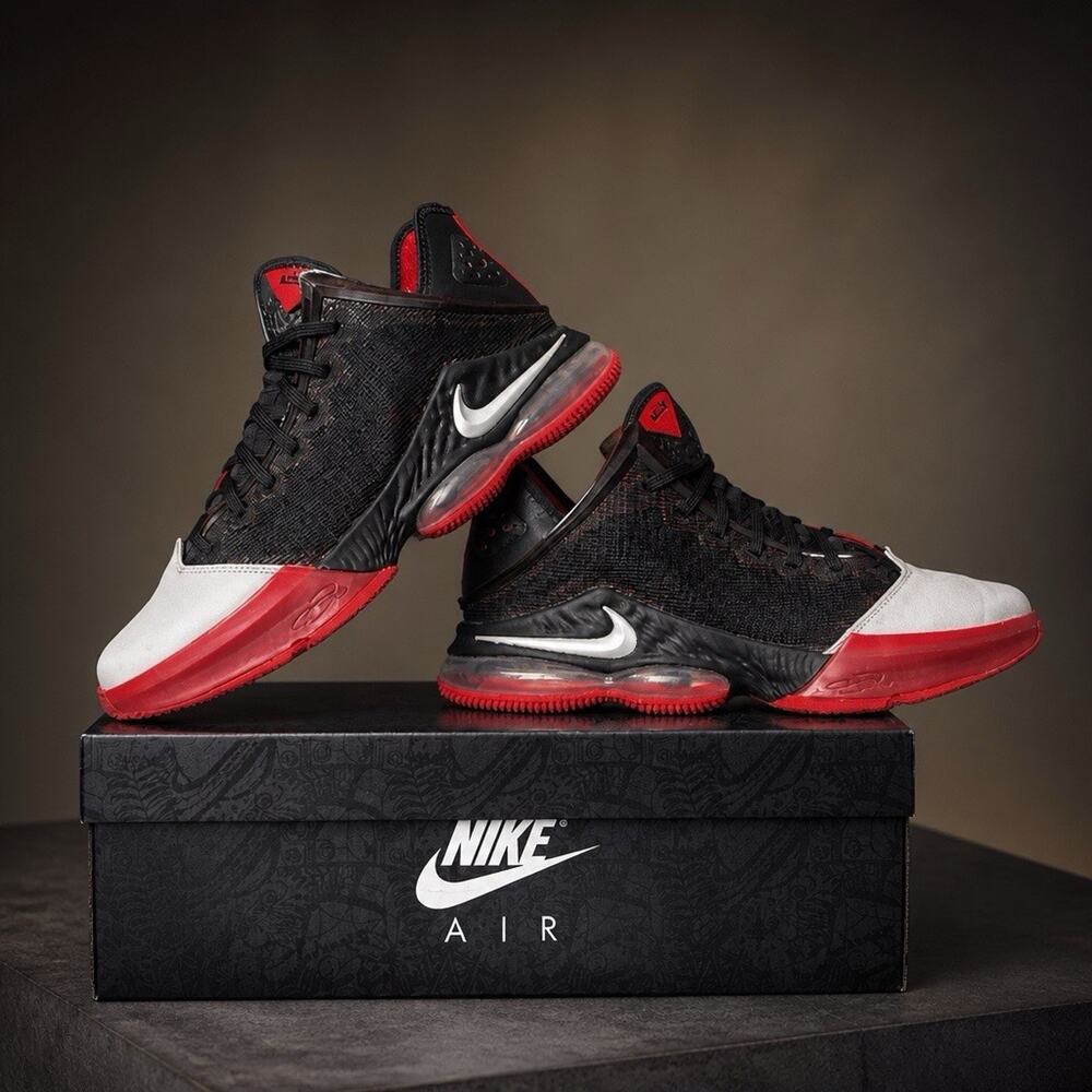Size 13 Nike LeBron 19 Low Bred Sneakers Basketball Shoes DH1270-001 OG Box